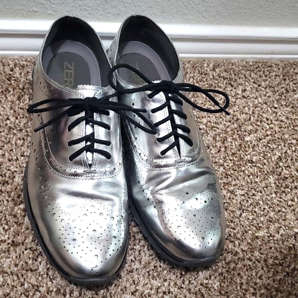 Metallic Cole Haan Oxford